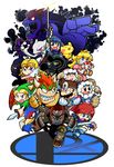  6+boys black_eyes blonde_hair blue_eyes blue_hair bowser brown_hair cape closed_eyes crazy_hand dr._mario elbow_gloves falco_lombardi fangs fire_emblem fire_emblem:_fuuin_no_tsurugi fire_emblem:_monshou_no_nazo game_&amp;_watch ganondorf gen_1_pokemon gen_2_pokemon giga_bowser gloves glowing glowing_eyes highres ice_climber ice_climbers looking_at_another looking_away mario mario_(series) marth mewtwo mr._game_&amp;_watch multiple_boys multiple_girls nana_(ice_climber) parka pichu pink_eyes pokemon pokemon_(creature) pokemon_(game) popo_(ice_climber) princess_peach princess_zelda rariatto_(ganguri) red_hair roy_(fire_emblem) shaded_face sharp_teeth sheik shield smash_ball star_fox super_mario_bros. super_smash_bros. surprised sword teeth the_legend_of_zelda the_legend_of_zelda:_ocarina_of_time toad weapon white_background white_gloves young_link 