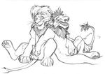  balls chris_mckinley cum disney erection feline feral handjob incest kovu lion male male/male mammal nuka penis sketch the_lion_king 