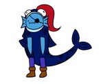  animated boots clothing eye_patch eyewear fish footwear hair marine red_hair simple_background undertale undyne video_games white_background 