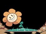  animated black_background creepy flower flowey_the_flower grass male not_furry plant simple_background solo undertale video_games 