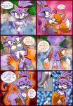  &lt;3 anthro blaze_the_cat breasts canine cat clothing feline female fox hot_spring male mammal miles_prower oral penis pussy raianonzika sonic_(series) water 