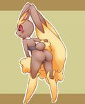  bent_over bunny_costume butt female looking_at_viewer looking_back lopunny nintendo pok&eacute;mon sakiiti solo standing video_games 