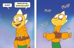  clothing comic dialogue fatz_geronimo hoodie monster_kid simple_background smile solo undertale video_games 