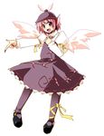  absurdres animal_ears bad_id bad_pixiv_id dress fingernails full_body hat highres kusanagi_(noi's) long_fingernails mystia_lorelei open_mouth pantyhose pink_hair purple_eyes ribbon short_hair solo touhou transparent_background wings 