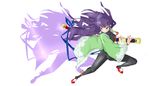  7th_dragon 7th_dragon_(series) bodysuit buttoiotodemezameru highres purple_hair ran_(7th_dragon) samurai_(7th_dragon) solo sword weapon 
