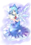  bad_id bad_pixiv_id blue_eyes blue_hair bow cirno hadi hair_bow short_hair solo touhou wings 