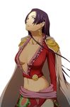  bad_id bad_pixiv_id black_hair boa_hancock breasts cape cleavage earrings jewelry large_breasts long_hair no_bra one_piece solo sungi 