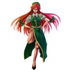  asama_(pill) bad_id bad_pixiv_id blue_eyes braid china_dress chinese_clothes dress full_body highres hong_meiling long_hair red_hair solo touhou transparent_background twin_braids 