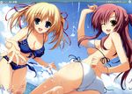  2girls bikini multiple_girls ocean swimsuit water wet 