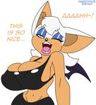  2016 anthro bat big_breasts bigdad breasts cleavage clothed clothing female habbodude huge_breasts mammal rouge_the_bat smile solo sonic_(series) 