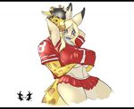  anthro big_breasts black_hair blonde_hair blue_eyes breast_grab breast_squish breasts brown_eyes clothed clothing female giraffe hair hand_on_breast horn lagomorph male male/female mammal rohan_scribe skimpy tight_clothing voluptuous wide_hips 