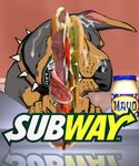  ambiguous_gender canine dangerdoberman doberman dog eating edit feral food hans male mammal mayo mayonnaise parody sandwich subway 
