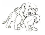  chris_mckinley disney duo feline female feral lion male male/female mammal nala simba sketch the_lion_king 