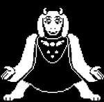  animated anthro black_and_white boss_monster caprine clothed clothing dancing digital_media_(artwork) female goat looking_at_viewer low_res mammal meme monochrome pose simple_background solo standing toriel undertale video_games 