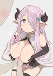  :&gt; bad_id bad_twitter_id bare_shoulders between_breasts black_gloves black_legwear blush braid breast_squeeze breasts bright_pupils draph elbow_gloves flying_sweatdrops gloves granblue_fantasy hair_ornament hair_over_one_eye hairclip horns inactive_account large_breasts looking_up narmaya_(granblue_fantasy) nora_higuma panties pointy_ears purple_eyes purple_hair side_braid sidelocks single_thighhigh sitting smile solo_focus sweat thigh_gap thigh_strap thighhighs translated turtleneck twitter_username underwear white_panties 
