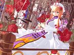  3d dress flower hair_flower hair_ornament highres kurogoma_(meganegurasan) mikumikudance solo touhou yakumo_yukari 