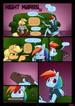  2016 anthro anthrofied applejack_(mlp) comic dialogue duo english_text equine female friendship_is_magic hair mammal my_little_pony rainbow_dash_(mlp) slypon text 