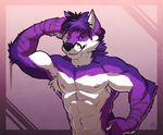  2016 abs armpit_hair biceps canine folf fox fur hybrid male mammal muscular nipples shyloc solo sorakirbys wolf 