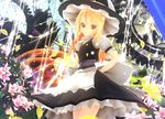  3d clock dress energy flower hat kirisame_marisa kurogoma_(meganegurasan) mikumikudance solo touhou witch_hat 