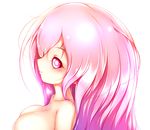 bare_shoulders blush breasts denka_plus highres large_breasts long_hair looking_at_viewer original pink_eyes pink_hair raspberry_trifle smile solo very_long_hair 