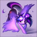  2016 cute cutie_mark equine feathered_wings feathers female feral friendship_is_magic hair horn mammal my_little_pony purple_eyes purple_hair shira-hedgie smile solo spread_wings twilight_sparkle_(mlp) winged_unicorn wings 