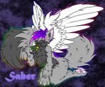  bell cat chest_tuft claws collar cute feathers feline fluffy mammal paws saber saberuneko tuft wings 