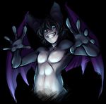  anthro bat black_hair blue_eyes dartis hair lowtide male mammal nude prince royalty solo tylowell wings 