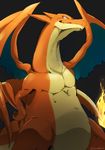  charizard dragon fire male mega_charizard mega_charizard_y mega_evolution nintendo plus-alpha pok&eacute;mon simple_background solo video_games 