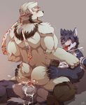  2016 anal anal_penetration anthro athletic balls bear biceps big_muscles black_nose blue_eyes blush canine cum cum_everywhere cum_in_ass cum_inside cumshot dog duo erection foxgear fur hair humanoid_penis husky inside interspecies male male/male mammal messy muscular muscular_male norende nude on_top open_mouth orgasm pecs penetration penis polar_bear rabbity retracted_foreskin riding sex teeth tongue uncut white_fur white_hair 
