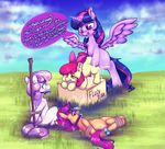  &lt;3 &lt;3_eyes 2016 apple_bloom_(mlp) ball_gag blush bound bow cloud cub cutie_mark_crusaders_(mlp) dialogue dickgirl dickgirl/female earth_pony english_text equine feathered_wings feathers female feral friendship_is_magic fur gag gagged group hair hi_res horn horse intersex intersex/female long_hair lying mammal maplecandies multicolored_hair my_little_pony on_side open_mouth orange_fur penetration pony purple_eyes purple_fur purple_hair restrained rope scootaloo_(mlp) sex sex_toy sweetie_belle_(mlp) tears text twilight_sparkle_(mlp) two_tone_hair white_fur winged_unicorn wings yellow_fur young 
