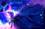  2015 abstract_background absurd_res aquagalaxy clothing dress equine female feral friendship_is_magic fur hair hi_res horn magic mammal multicolored_hair my_little_pony planet purple_fur solo twilight_sparkle_(mlp) two_tone_hair winged_unicorn wings 