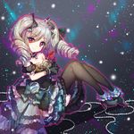  blush breasts drill_hair gloves idolmaster idolmaster_cinderella_girls kanzaki_ranko lolita_fashion long_hair looking_at_viewer medium_breasts silver_hair smile solo soriya thighhighs twin_drills twintails 