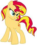  2014 absurd_res alpha_channel cutie_mark equestria_girls equine female feral frown green_eyes hair hi_res horn light262 mammal multicolored_hair my_little_pony simple_background solo sunset_shimmer_(eg) transparent_background two_tone_hair unicorn 