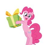  2014 alpha_channel blue_eyes cutie_mark equine female feral friendship_is_magic fur gift hair hi_res horse light262 looking_at_viewer mammal my_little_pony open_mouth pink_fur pink_hair pinkie_pie_(mlp) pony simple_background sky smile solo transparent_background 