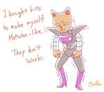  artist_name burgerpants cat claws cosplay english hato_moa male_focus mettaton mettaton_ex mettaton_ex_(cosplay) monster_boy trembling undertale 