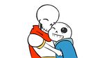  animated animated_skeleton bone clothed clothing cute male papyrus_(undertale) sans_(undertale) simple_background skeleton undead undertale video_games zarla-s 
