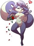  &lt;3 anthro breasts creamytea female fifi_la_fume flower mammal nipples nude plant pussy rose skunk smile tiny_toon_adventures warner_brothers 
