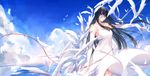  black_hair dress image_sample kill_la_kill kiryuuin_satsuki long_hair lowres petals pixiv_sample solo wedding_dress yorukun 