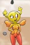  breasts female full_frontal horn nipples penny_fitzgerald pussy raised_eyebrow shapeshifter shower solo the_amazing_world_of_gumball wings 