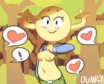  &lt;3 breasts bumpty clothing female horn looking_at_viewer navel penny_fitzgerald shapeshifter shirt shirt_lift smile solo standing the_amazing_world_of_gumball 