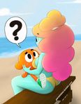  age_difference beach bikini breasts butt clothing darwin_watterson female fish garabatoz goldfish male marine rachel_wilson seaside side_boob size_difference swimsuit the_amazing_world_of_gumball 