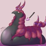  belly big_belly female force_feed garuda_six nintendo overweight pok&eacute;mon scolipede solo video_games 