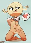  &lt;3 bumpty clothing female flat_chested horn kneeling penny_fitzgerald pussy shapeshifter shirt shirt_lift solo teasing the_amazing_world_of_gumball tongue tongue_out wet_pussy 