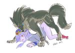  all_fours blue_eyes canine human humanoid interspecies link link_(wolf_form) male male/male mammal nintendo red_eyes the_legend_of_zelda twilight_princess vaati video_games wolf 