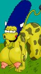  all_fours animal_humanoid bedroom_eyes big_breasts big_butt blue_hair bovine breasts butt collar cow_humanoid cowbell ear_piercing erect_nipples female hair half-closed_eyes horn huge_breasts humanoid mammal marge_simpson mature_female maxtlat mother nipples nude parent piercing seductive the_simpsons voluptuous wide_hips 