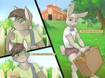  anthro cat comic faf feline lagomorph male mammal outside rabbit 