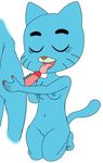  anthro blue_fur breasts butt cat eyes_closed feline female fur gumball_watterson incest licking mammal mature_female mother nicole_watterson oral parent penis pussy son the_amazing_world_of_gumball tongue tongue_out vereta 