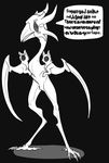  2015 amalgamate black_background creepy digital_media_(artwork) english_text featureless_crotch infel-phira monochrome reaper_bird sad scared simple_background tagme text undertale video_games 