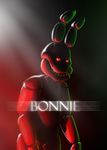  animatronic bonnie_(fnaf) digital_media_(artwork) five_nights_at_freddy&#039;s glowing glowing_eyes lagomorph leda456 machine mammal rabbit red_eyes robot video_games 