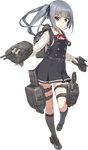  :| belt blouse buttons closed_mouth dress full_body grey_legwear gun hair_ribbon holding holding_gun holding_weapon kantai_collection kasumi_(kantai_collection) konishi_(koconatu) long_sleeves looking_at_viewer machinery mary_janes official_art pinafore_dress remodel_(kantai_collection) ribbon school_uniform shoes side_ponytail solo standing thigh_strap torpedo transparent_background turret v-shaped_eyebrows weapon white_blouse 